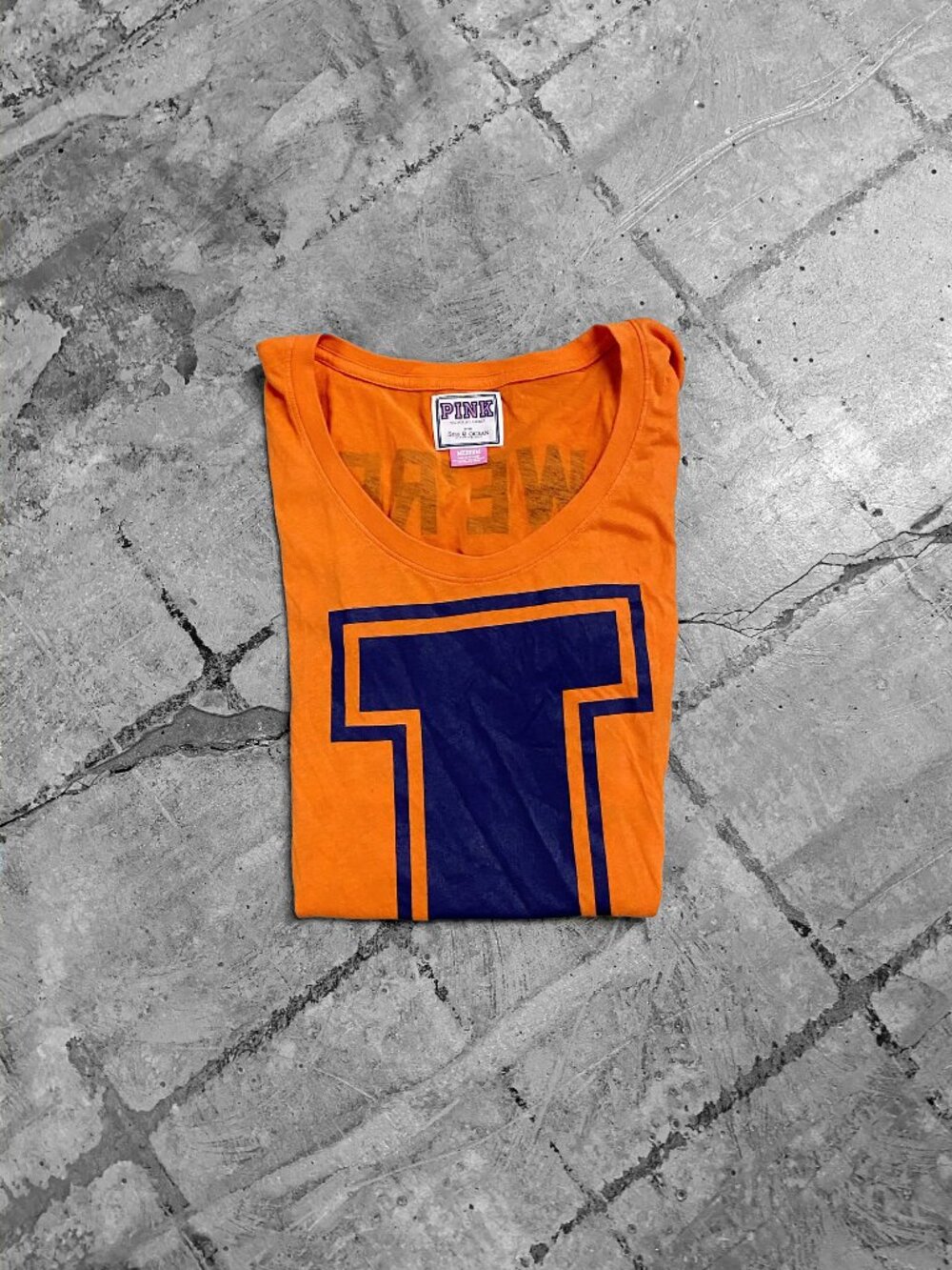 Y2K 2010s Victoria's Secret PINK Illinois Illini Tee Sz M